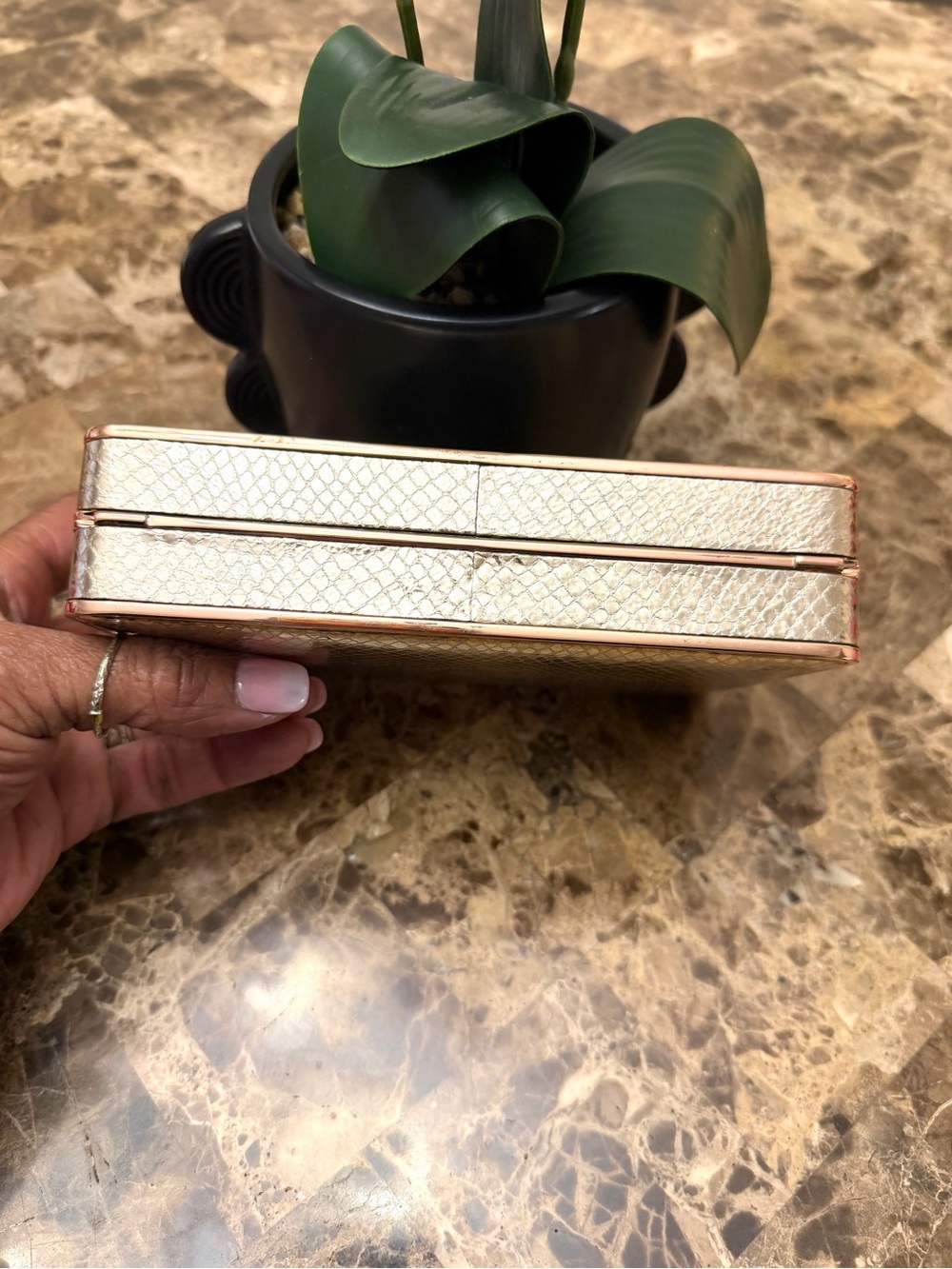 Michael Kors Pearl Medium Box Clutch/Crossbody - Picture 7 of 16